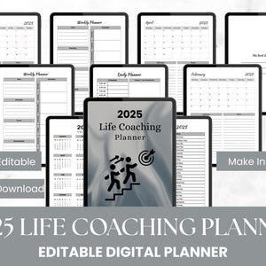 2025 Life Coaching Planer | Arbeitsbuch zur Ziele-Setting & Selbst-Verbesserung | Erfolgs, Mindset und persönliches Wachstums Journal
