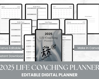 2025 Life Coaching Planner | Goal-Setting & Self-Improvement Workbook | Success, Mindset And Personal Growth Journal