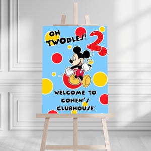 Oh TWOdles Birthday Sign - birthday welcome sign - personalized sign - birthday decor - digital download