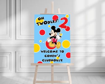 Oh TWOdles Birthday Sign - birthday welcome sign - personalized sign - birthday decor - digital download