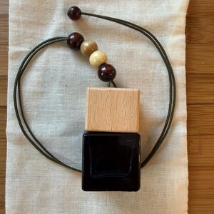 Difusor de ambientador de madera y vidrio / Mezclas artesanales para coche/caravana /