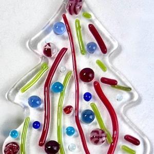 2.5" x 3" Fusible Glass Tree Ornament 90COE
