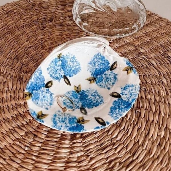 Hydrangea Ring Dish/ Catch all/ Trinket dish