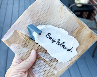 City Name Oyster Shell Ornament: Personalized Keepsake