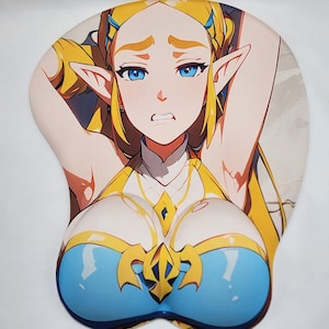 Hylian Princess Inspired 3D Oppai Mousepad | Gel Wrist Support Moue Pad