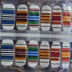 Transparent Rainbow Stripes Overlay Nail Wraps |  Nail Stickers | Minimalist Nail Art | Nail Strips | Polish Sticker | Cute Nails