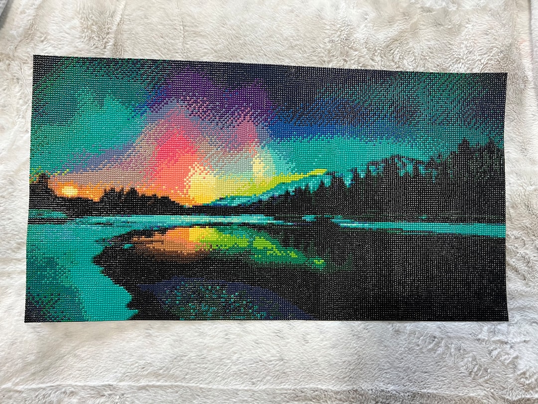 Northern Lights aurora Diamond Painting Etsy