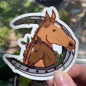 Horse Sticker - "Equus" - Pony Country Decal, Equestrian Accessories, Foal Sticker