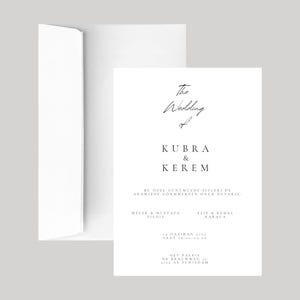 Tarjeta de invitación de boda: descarga de plantilla Canva de invitación de boda moderna e invitaciones imprimibles.
