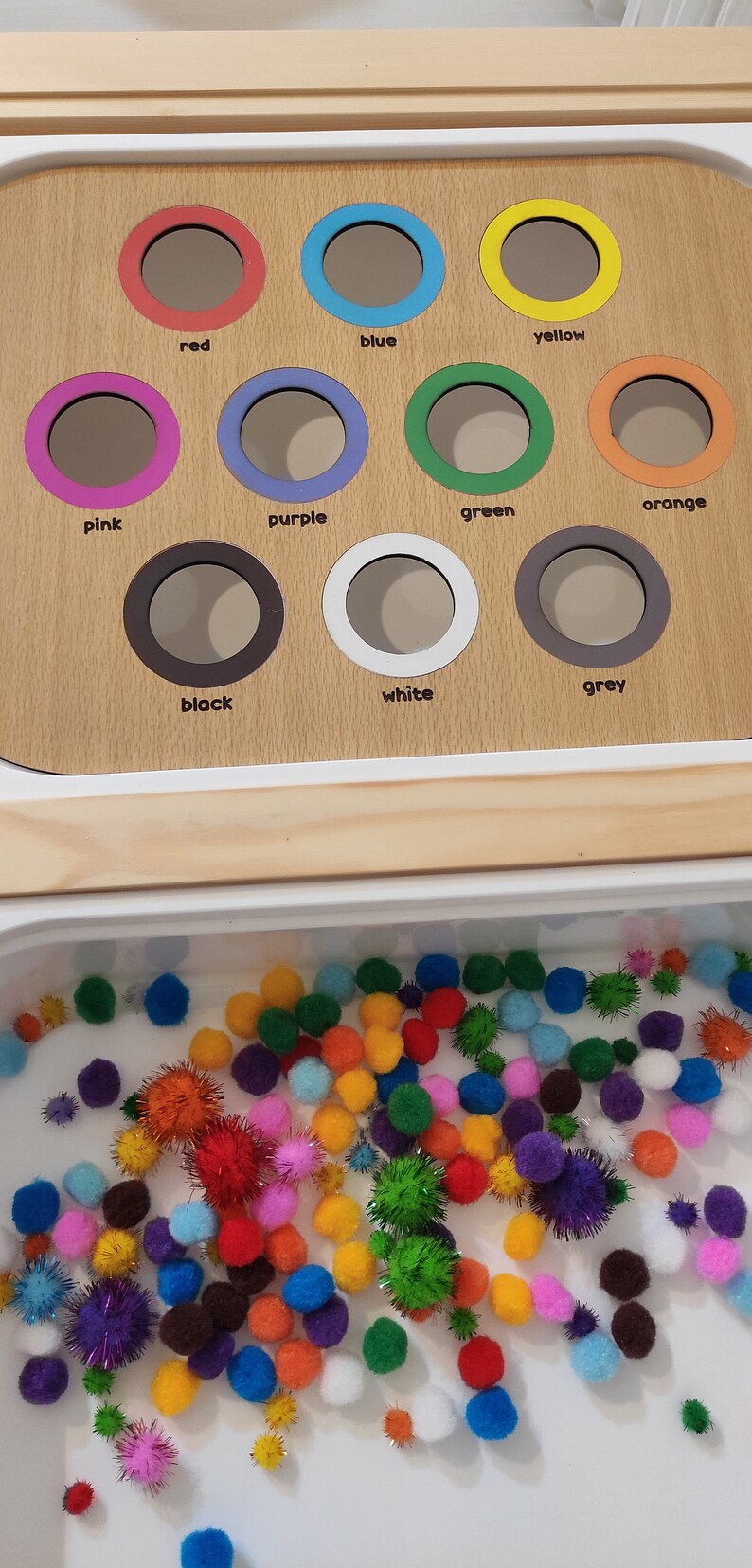 Geometric, Sensory Bin, IKEA, Educational, FLISAT Bin, Colors, Sensory Insert, Learning Tool