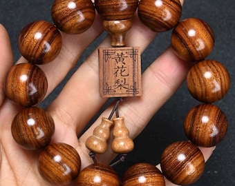 Tibetan Rosewood Mala: Buddhist Meditation Rosary with Lucky Sculpture