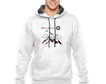 Xombie Apparel Graphic Single Print Adult Hooded Sweatshirt Mountain