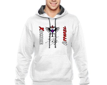 Men's Graphic Compass Design Adult  Hooded Sweatshirt Dual Print