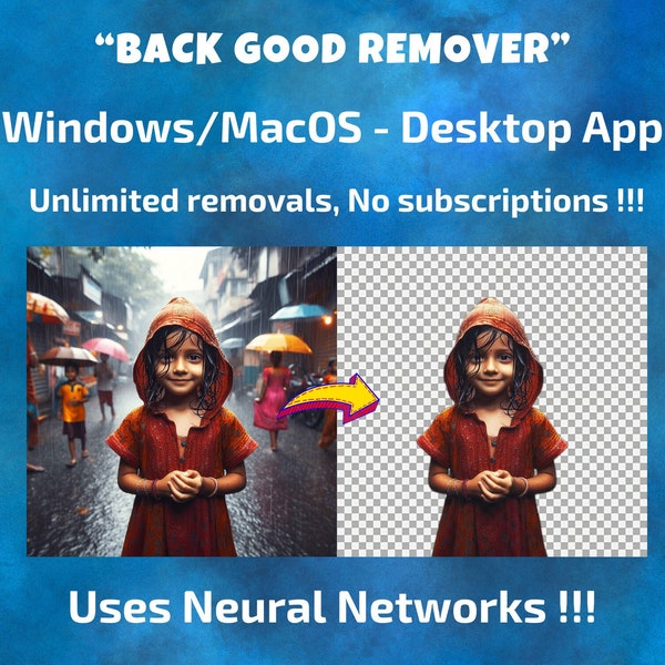 Back Good Remover - Windows & MacOS Desktop App License, Unlock Unlimited Background Removals with One Click – No Subscriptions.