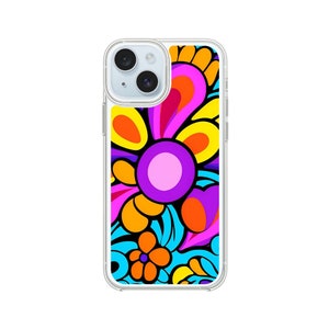Psychedelic Bloom iPhone Case, Groovy iPhone Case, Retro iPhone Case, 1970s iPhone Case, Psychedelic iPhone Case