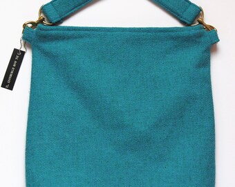 Harris Tweed Blue Wool Crossbody Shoulder Bag New-With-Tag from The Edinburgh Bow Tie Company, Edinburgh, Scotland