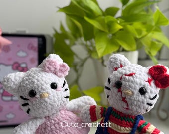Hello Kitty, Hello Kitty crochet, Hello Kitty Cute, Hello kitty Chucky, Hello Kitty amigurumi