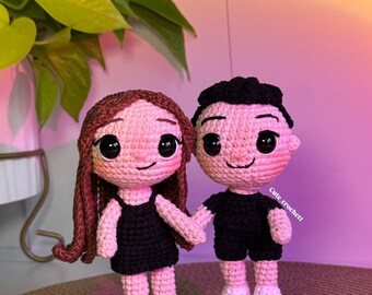 Amigurumi couple, Gift for couples, Boyfriend/girlfriend couple, Gifts for boyfriend, Gifts for girlfriend, Amigurumi, Personalized amigurumi, Love