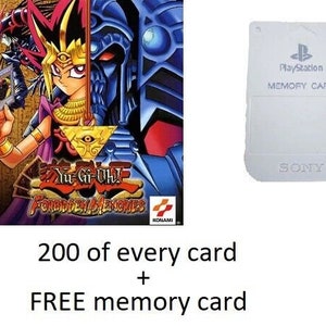 Yu-Gi-Oh! Verboden herinneringen PS1/PS2 ALLE KAARTEN Geheugenkaart opslaan voltooid