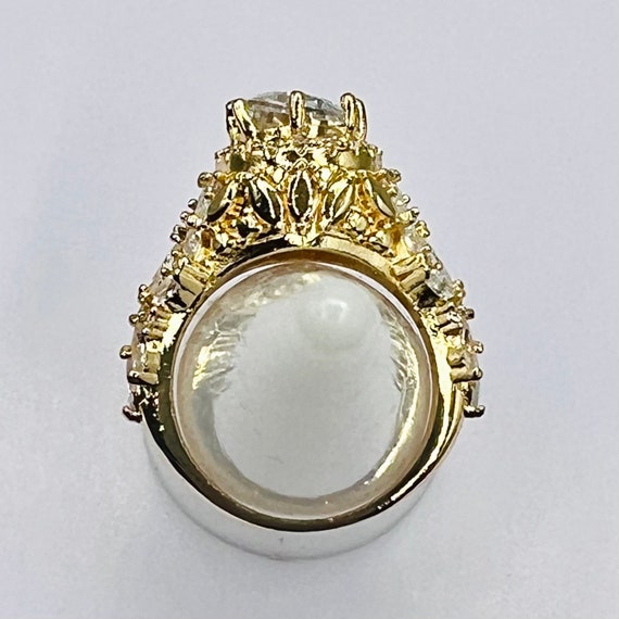 Sterling silver Diamond Statement ring, marked 92… - image 9