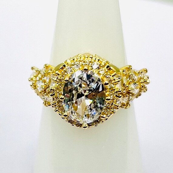 Sterling silver Diamond Statement ring, marked 92… - image 8