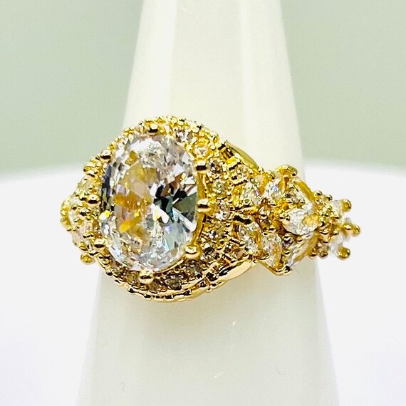 Sterling silver Diamond Statement ring, marked 92… - image 7