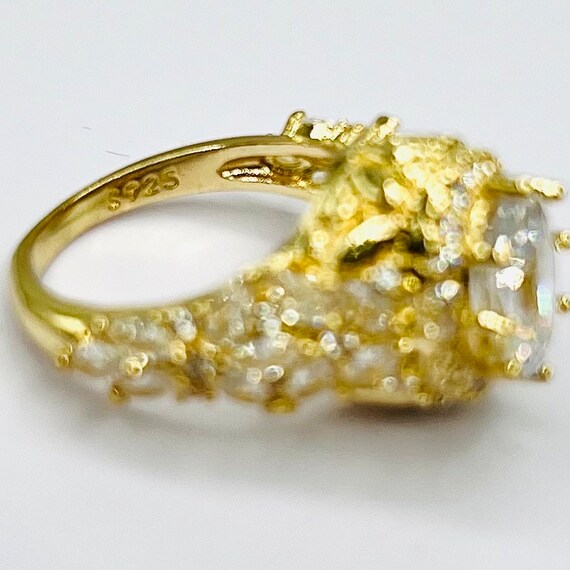 Sterling silver Diamond Statement ring, marked 92… - image 3