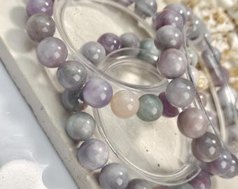 Violet Kunzite Bracelet | Natural Purple Kunzite Crystal Bracelet | Elegant Gemstone Jewelry Gift
