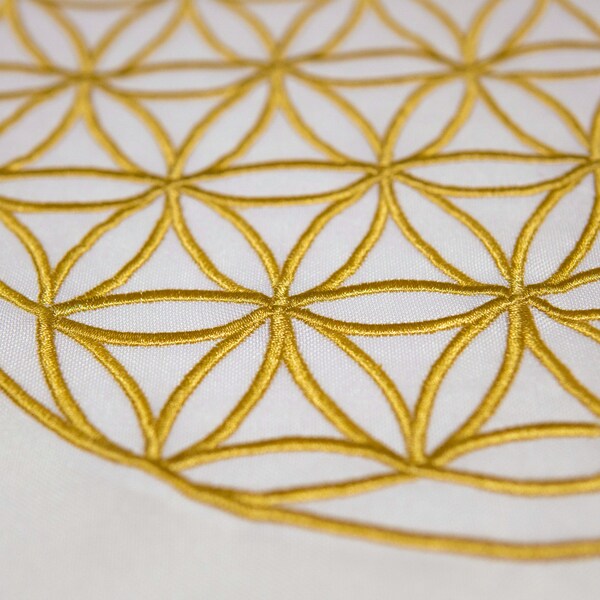 Cloth embroidered with Flower of Life