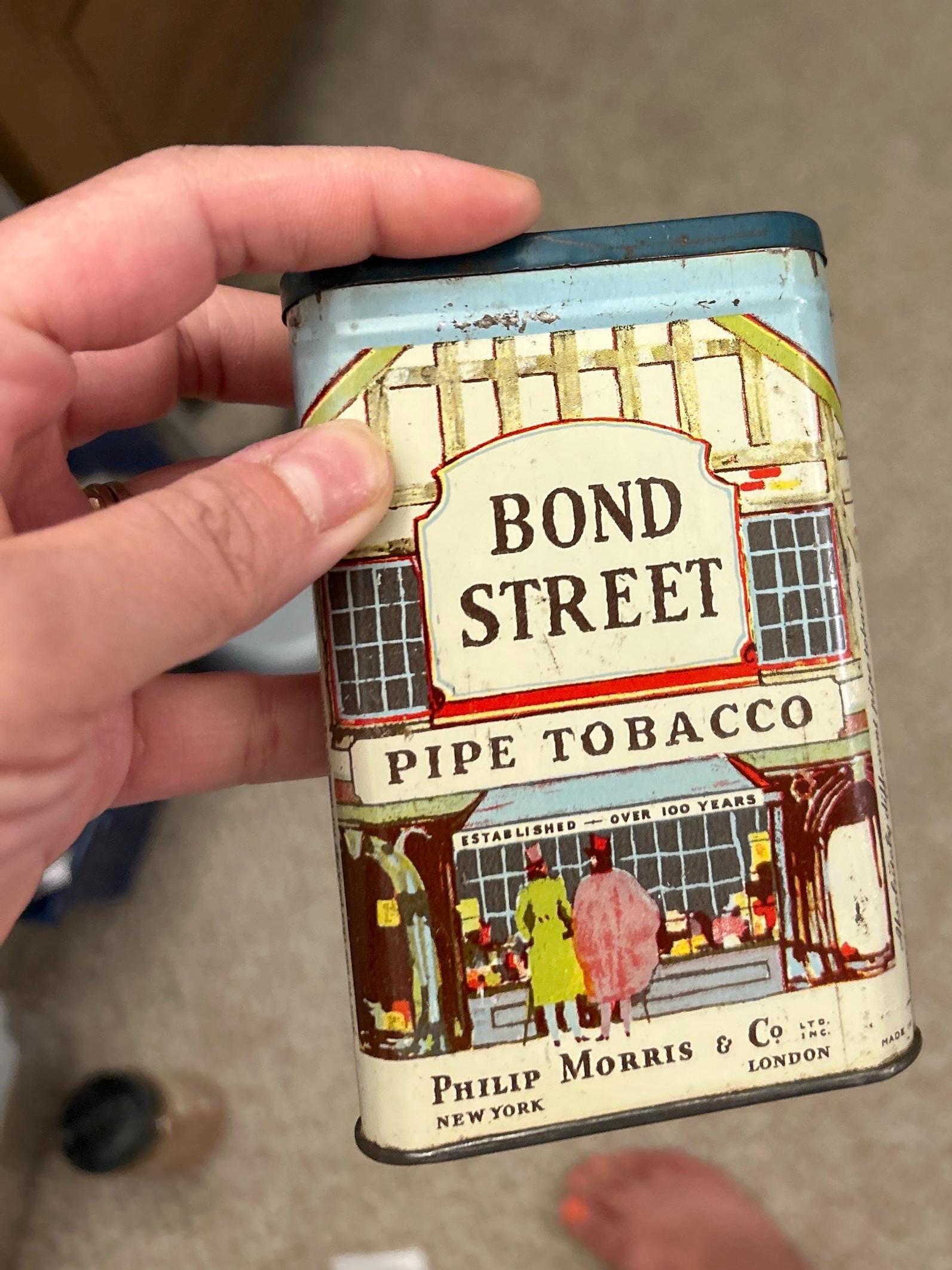 bond street tobacco tin Vintage Bond Street Pipe Tobacco Tin | Philip Morris & Co. | Mid-century Advertising Collectible | Tobacco Memorabilia Decor bond street tobacco tin Vintage Bond Street Pipe Tobacco Tin | Philip Morris & Co. | Mid-century Advertising Collectible | Tobacco Memorabilia Decor