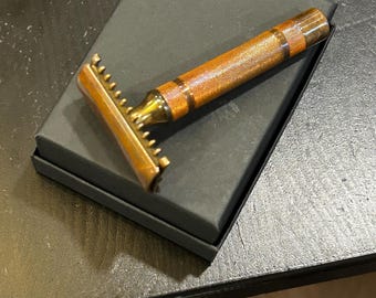 Vintage 1930s Gillette Safety Razor: Bronze Gold, USA Made