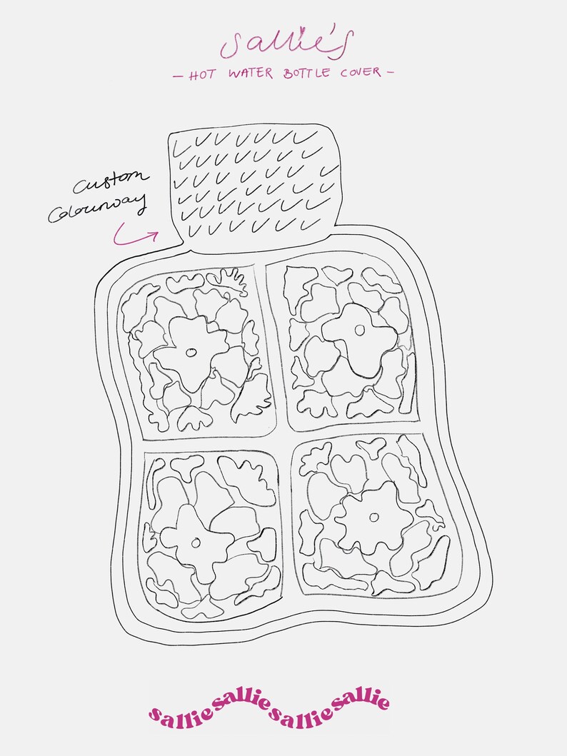 Sallie Hot Water Bottle Cover Etsy