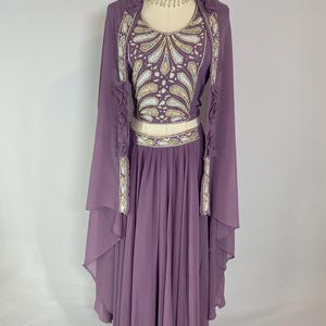 Indo-Western Outfit 4pc, Lehenga, Shrug, & Necklace Fusion, Designer Wear, On Sale-Festive Wear, Wedding wear, Indian Outfit, Fully Stitched