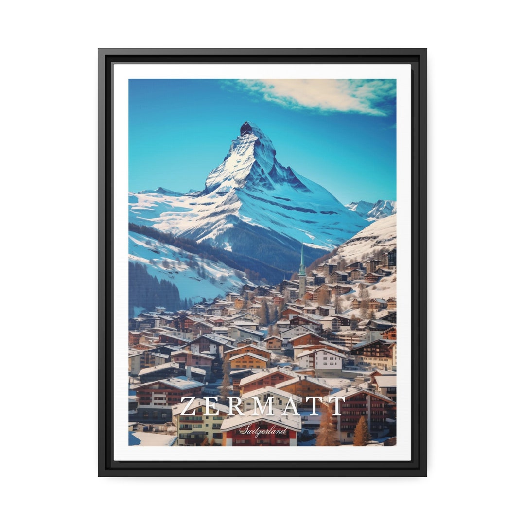 Zermatt Matterhorn Switzerland Print Wall Art Zermatt Wall Hanging Home