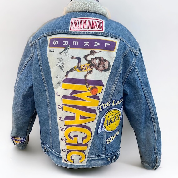 Lakers jean jacket hotsell