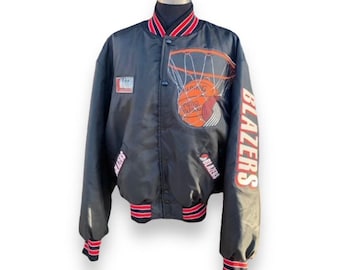 PHENOMENAL vintage Portland Trailblazers custom satin pennant jacket