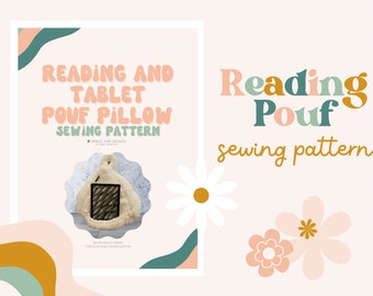 Large Book Pouf, Kindle Pillow, IPad Pillow - Sewing Pattern