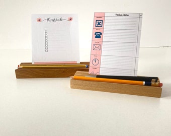 Pen tray, pen holder with card holder, desk accessory, practical desk set, office decoration, gift