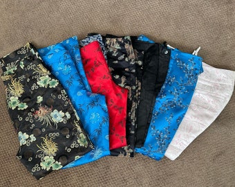 Asian Motif Floral Pants Lot of 7