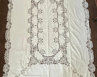 Vintage Luxury Twin Battenburg Bed Cover in Original Package Never Used