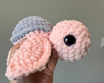 Pastell Meeresschildkröte Amigurumi aus Chenillegarn