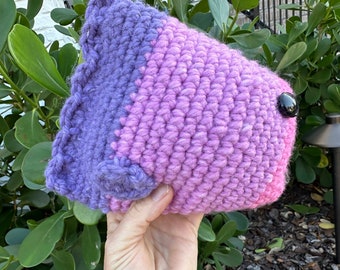 Peluche poisson-ange violet Amigurumi