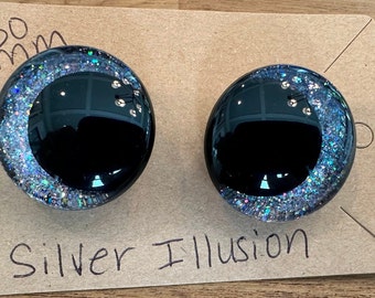 30 mm Silver Illusion Kawaii Safety Eyes
