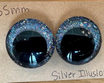 35 mm Silver Illusion Kawaii Safety Eyes