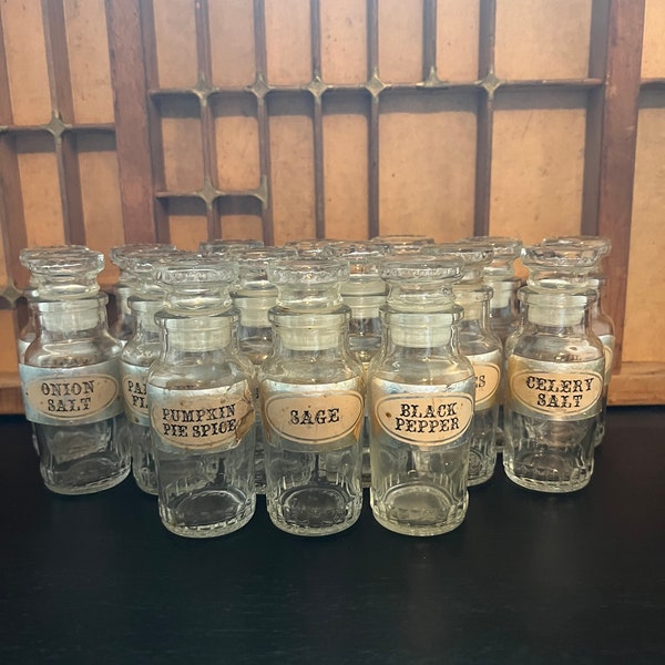 Glass Spice Bottle Set, Seasoning Set, Kitchen Spice Bottles