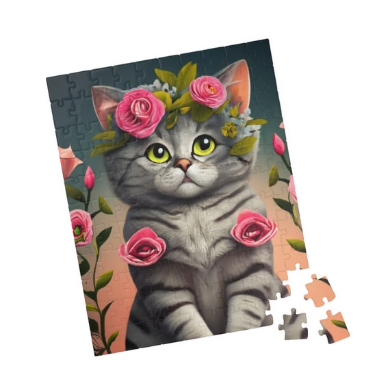 Cat Lover Puzzle, Gift for Her, Cat Mom Gift, Birthday Gift, Cute