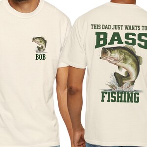 Custom Fishing Shirt for Dad Bass Fishing T-Shirt Gift for Fishing Dad Water Sport Tee Father&#39;s Day Gift for Dad Grandpa Fisher TShirt