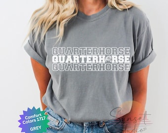 Quarter Horse shirt paardenliefhebber cadeau western riding Tee cowgirl paard comfort kleur shirt AQHA cadeau paardenras schuur paard fokker Tee