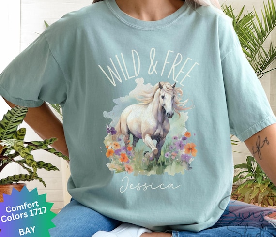 Camiseta personalizada de caballos del oeste, regalos para chicas