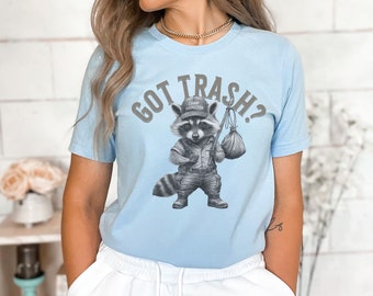 Cute Raccoon Shirt Raccoon Got Trash T-Shirt, Gift for Raccoon Lover Trash Collector TShirt Camp Inspector Shirt Animal Tee